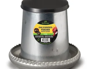 Galvanised Poultry Feeder With Cover