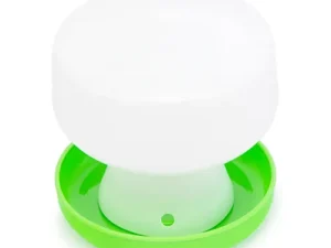 This is an image of a white mushroom-shaped object with a green base