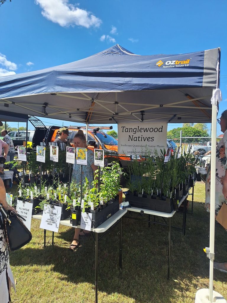 Tanglewood Natives stall with South-east Queensland native plants