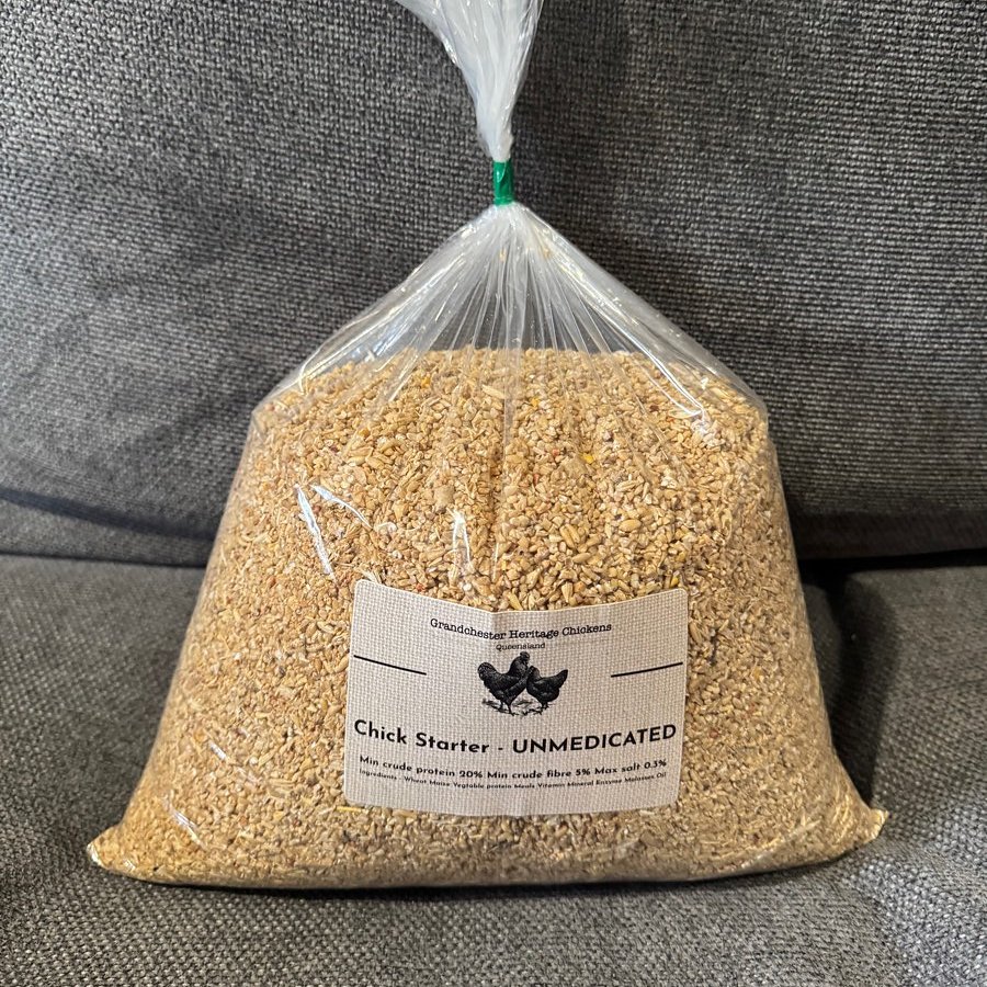Grandchester Heritage Chickens unmedicated chick starter, 3kg bag