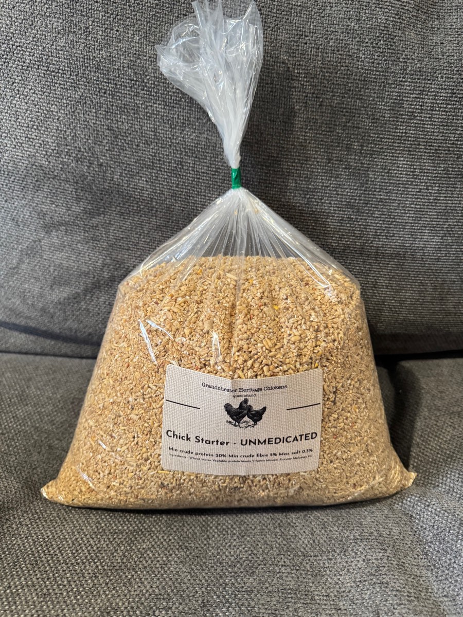 Grandchester Heritage Chickens unmedicated chick starter, 3kg bag